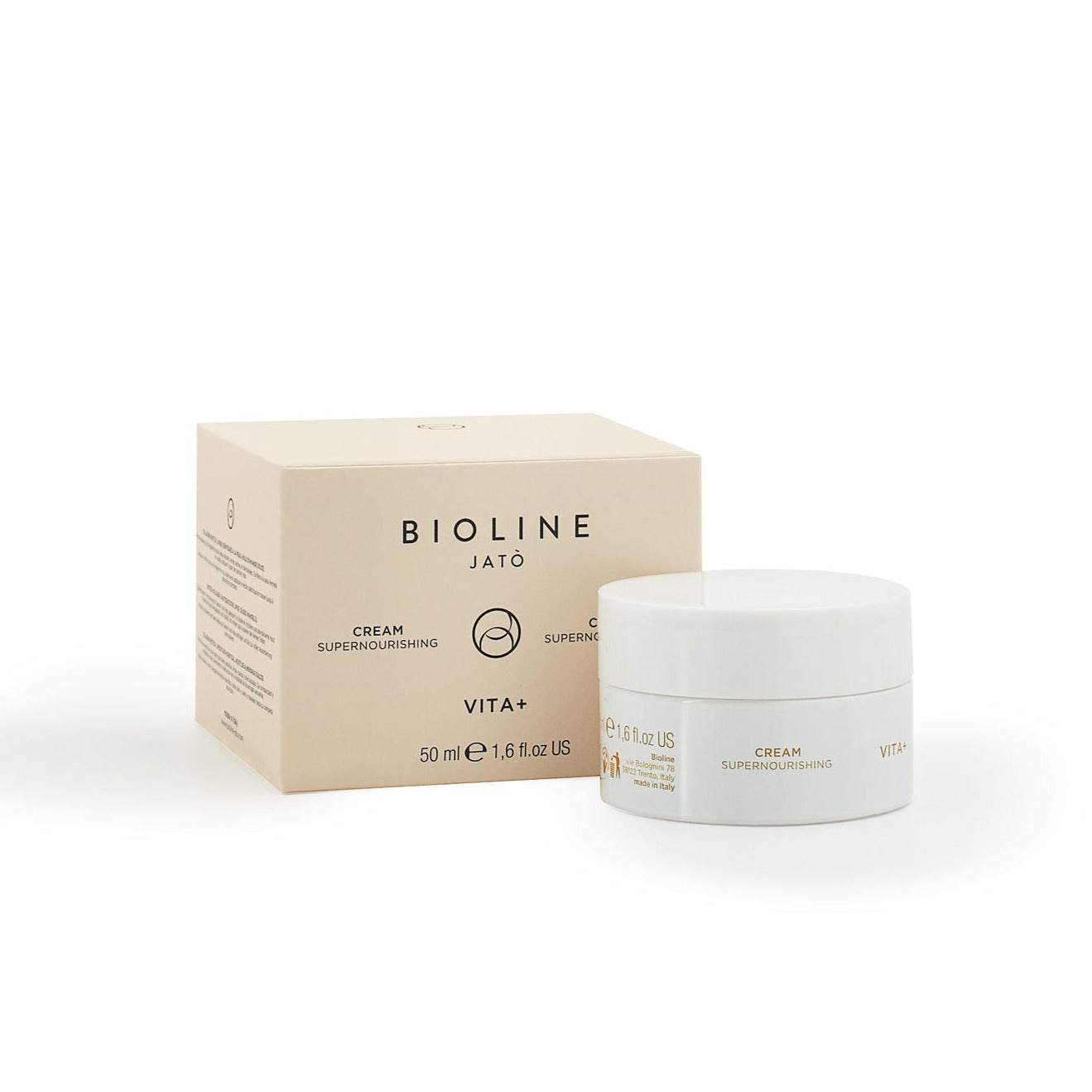 Från Bioline Jató, Vita+. Lipidåterställande kräm för ansikte och hals för oljelös, torr, matt och devitaliserad hud. Ger kompakthet och vitalitet till huden vilket hjälper till att minska synligheten av små rynkor.
