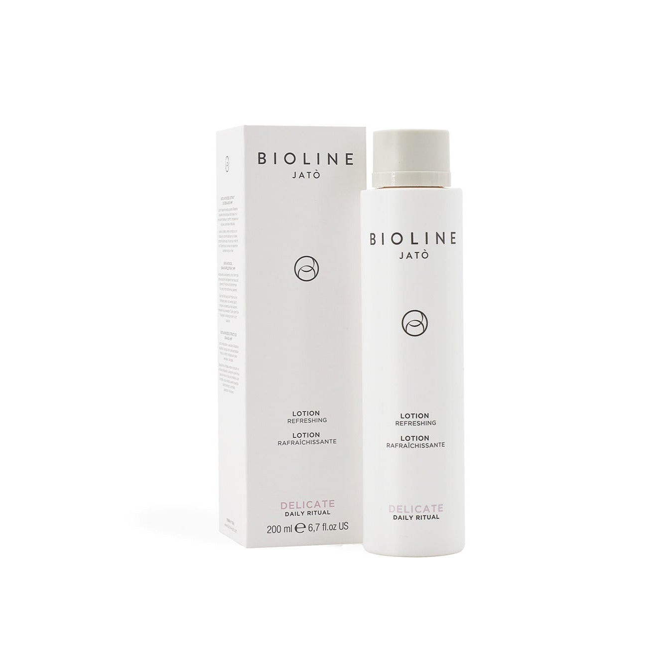 Från Bioline Jató, Daily Ritual. Återställande och mjukgörande lotion. Respekterar hudens fysiologiska balans och ger friskhet och komfort. Rekommenderas för känslig och känslig hud.