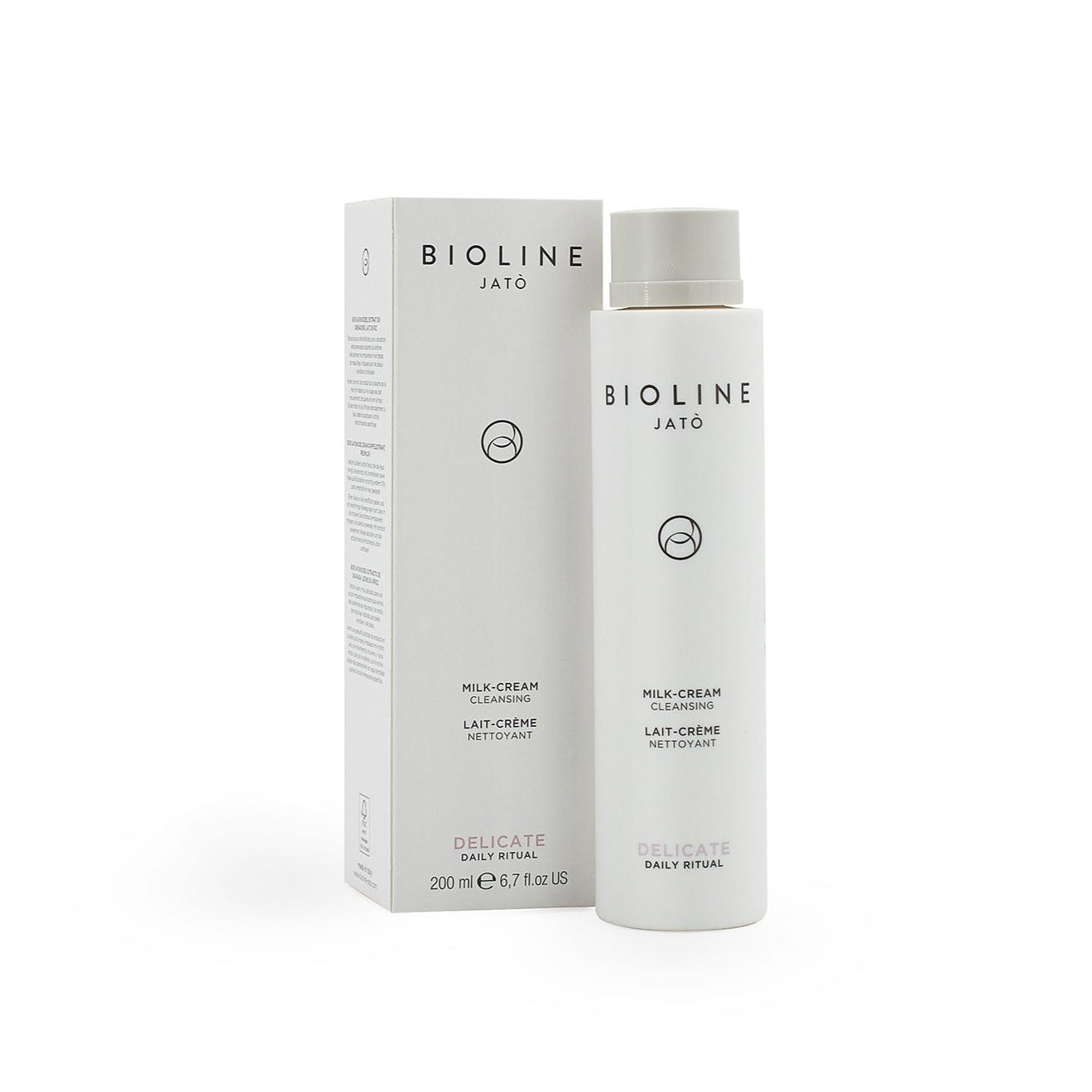 Från Bioline Jató, Daily Ritual. En mjuk och delikat konsistens som försiktigt avlägsnar orenheter och sminkspår. Rekommenderas för känslig hud.